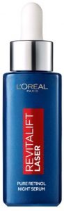l'oreal, loreal paris, eva longoria, revitalift laser, pure retinol, retinol, retinolos, éjszakai szérum, arcápolás, anti aging, ránctalanító, rúzs és más