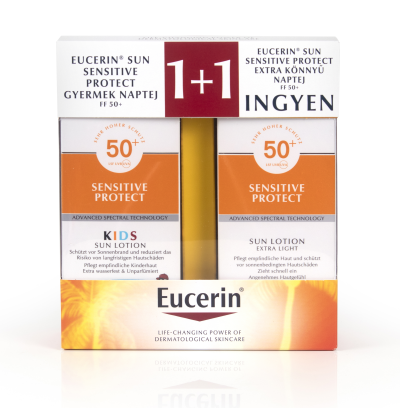 eucerin, eucerin sun, napozás, csomag, szett, UV, photoaging, napallergia, hiperpigmentáció, rúzs és más