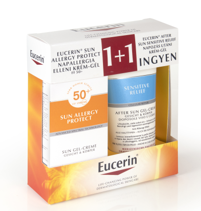 eucerin, eucerin sun, napozás, csomag, szett, UV, photoaging, napallergia, hiperpigmentáció, rúzs és más