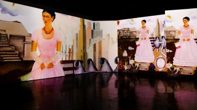 frida, kahlo, lumiere hall, kiallitas, immerziv, frida kahlo, ruzs es mas, programajanlo