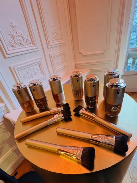 clarins, double serum, double serum foundation, alapozo, szerum alapozo, smink, hibrid, ruzs es mas, parizs, termekbevezetes, vip