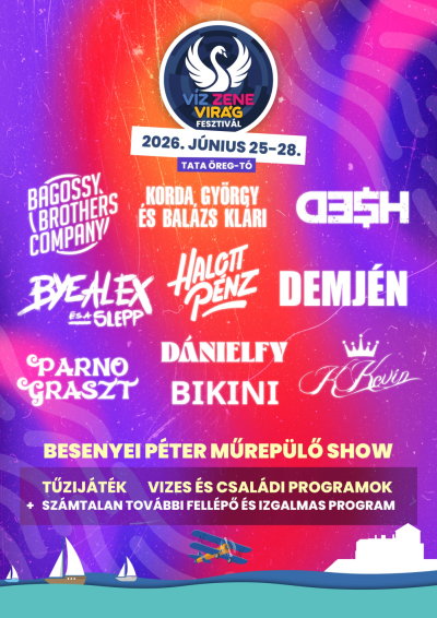tata, fesztival, viz virag zene fesztival, program, zenei, zene, koncert, rock-sziget, ruzs es mas